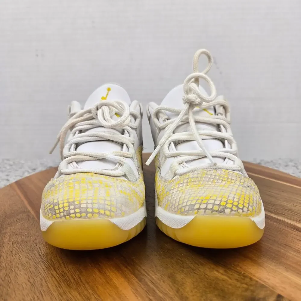 Jordan 11 Retro Low PS PreSchool Kids 1y Yellow Snakeskin Daily Casual Sneaker